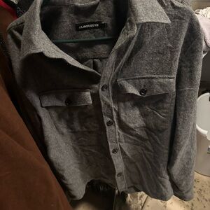 J.Lindeberg‎ Charcoal Gray Shirt Jacket for Men